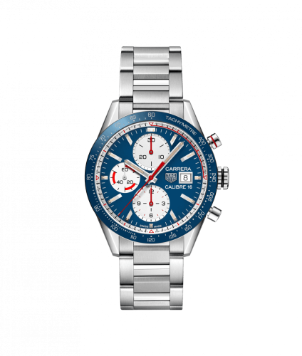 TAG Heuer Carrera Calibre 16 41 Stainless Steel / Blue Retro / Bracelet